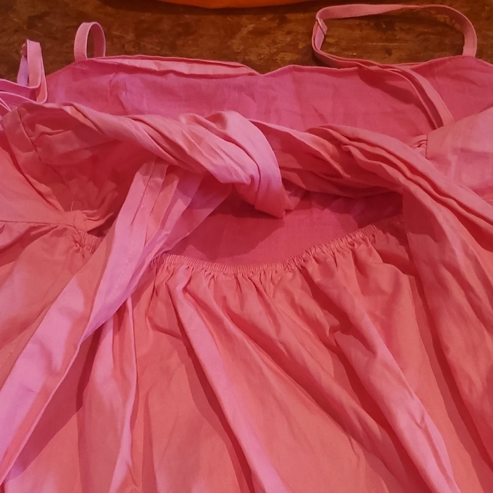Pink Ruched Spaghetti Strap Mini Dress - Picture 11 of 13